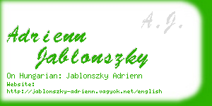 adrienn jablonszky business card
